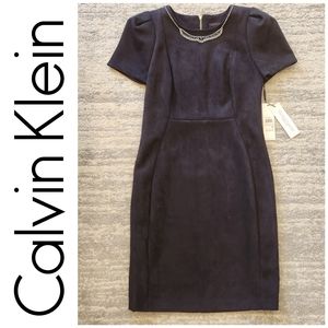 CK Suede Sheath Dress